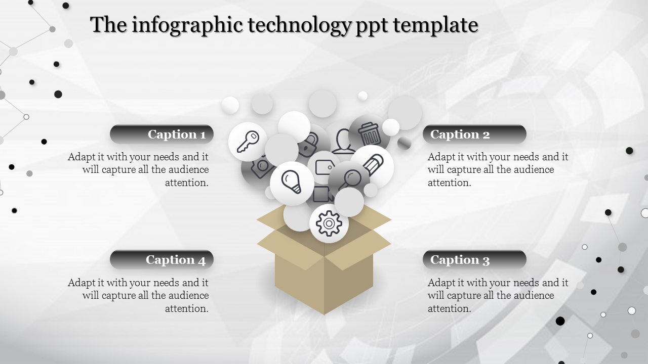 Free - Customized Technology PPT Template Design With Four Node